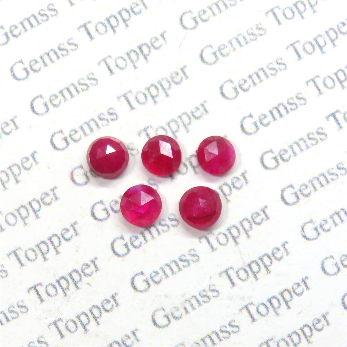 Ruby 10x10 mm Round Rose Cut